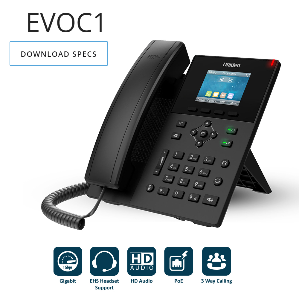 Uniden EVOC1 Hosted Business VOIP Phone